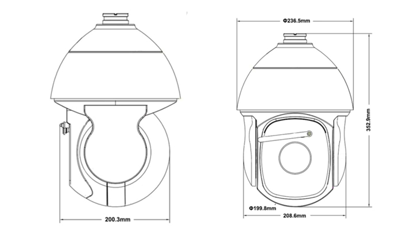 ZN-IRS3785IRW2-ES 8-inch 8MP 37X IR Network Speed Dome Camera
